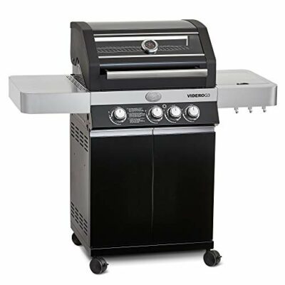 rsle gasgrill bbq station videro g3 schwarz grill mit 3 haupt und 1 1