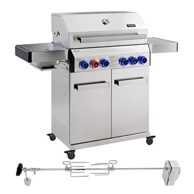 taino platinum 42 gasgrill set mit drehspie edelstahl 4 brenner keramik
