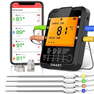 uzone fleischthermometer kabelloses digitales bluetooth thermometer mit vier 3