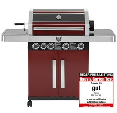 maxxus gasgrill bbq chief 90 4 edelstahl brenner seitenbrenner 14 kw