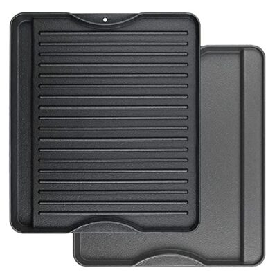 denmay gusseisen grillplatte 355 x 406cm reversibler kochgrill