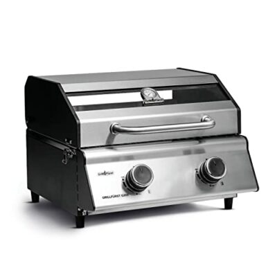 grillfrst camping gasgrill g201e 30mbar 2 brenner edelstahl wohnmobil