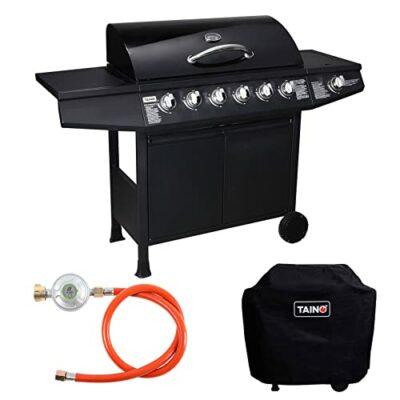 taino basic 61 gasgrill set inkl abdeckungdruckminderer grillwagen bbq