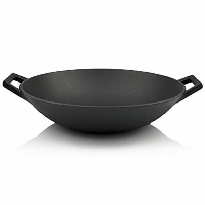 bbq toro gusseisen wok i 355 cm i wokpfanne gusspfanne pfanne i